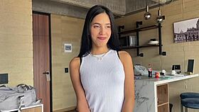 first time casting turns into rough pov pounding with petite 18yo latina beauty