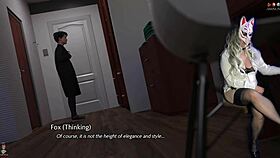 oh god this busty milf chokes hard on monster dildo in stockings cosplay game her nipples poke through