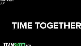 i grab her huge tits for decorating then deepthroat blowjob for cookies christmas bliss