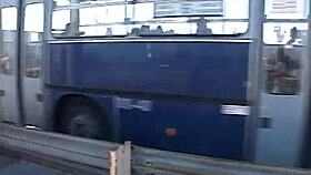 Sleazy amateur brunette bends over for nasty anal assfucking doggystyle cumshot outdoors