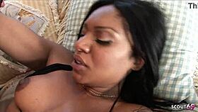 samoa rides big black cock to deep creampie