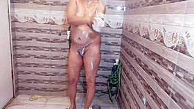 Desi Bhabhi Showers Then Gets Hard Fucked Twice with Hindi Moans