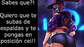 in the dimly lit anime world, akali takes control with femdom pissplay joi and cei commands