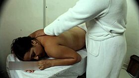 unexpected happy ending massage turns steamy in spanish porn