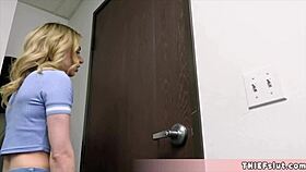 what if cute freckled blonde shoplifter's tiny pussy gets roughly punished?