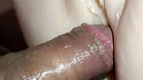 Candy's Huge Ass Takes Double Penetration Creampie on Desk Closeup Gaping