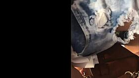 Candid Voyeur Captures Blonde's Juicy Ass Up Close