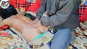 Desi village babe gets massaged and fucked hard after feeding milk