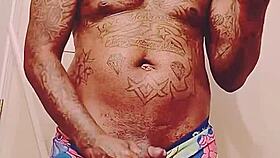 Black stud with fat cock unloads jizz before sugar mama hookup