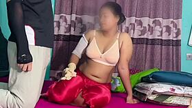 delivery guy rams big cock deep in tight pussy doggystyle then cums hard