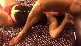 pounded this milf in satin lingerie doggystyle 😈 ass to mouth