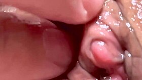 Amateur's shaved pussy up close 51 days post first time