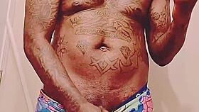 Black stud with fat cock unloads jizz before sugar mama hookup