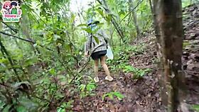 i'm horny thai girl flashing pussy in forest for strangers