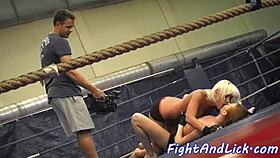 wanna see euro babes kiss passionately after wrestling tangle?