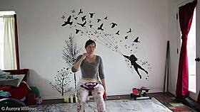 hardcore yoga milf stretches pussy for intense fetish pounding