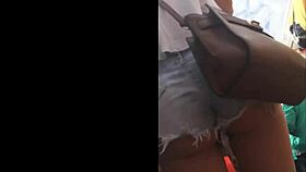 Candid Voyeur Captures Blonde's Juicy Ass Up Close