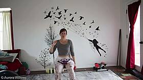 hardcore yoga milf stretches pussy for intense fetish pounding