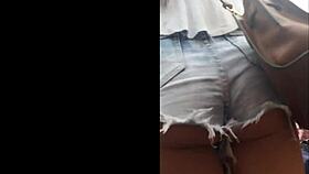 Candid Voyeur Captures Blonde's Juicy Ass Up Close