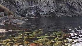 Skinny Wife Flashes Big Natural Tits on Beach in Naughty Compilation