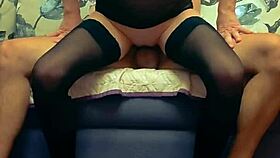 Ripped clothes cowgirl ride on wedding trip pov