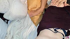 Lia and Christy beg stranger to fuck our pussies