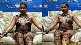 bound ebony beauty's ass and throat wrecked in intense bdsm session