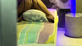 horny big ass milf caught humping pillow to squirting orgasm
