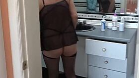 getting my ass ready for hard anal while teasing cocks in lingerie 🍑💦
