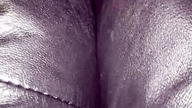 squeaky leather stiletto heels gleam in the light