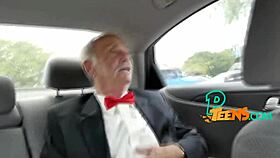 horny old guy pounds teen pussy with his thick cock