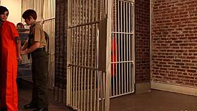 Redhead Lesbian Strap-On Suggests Deep Ebony Prison Pounding Tease