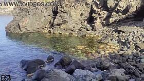 Skinny Wife Flashes Big Natural Tits on Beach in Naughty Compilation