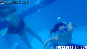 yessica bunny and helen star enjoy a playful poolside duo by the water