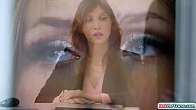 omg intern get your ass fucked hard by big tit shemale boss in snow ❄️🍑💦