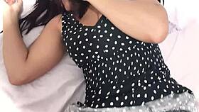 mexican cutie skirts up for boss pounding on phone call