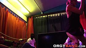 Spitroasted in amateur group shower orgy with facials and bondage