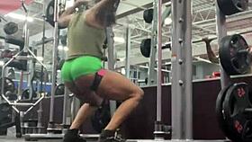 Bobbi Jo flashes cute ebony ass in cheeky public shorts