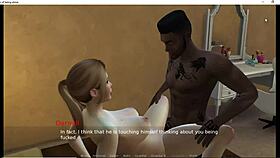 Sims 4 milf watches massive black cock cuckold action