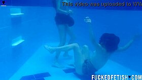 yessica bunny and helen star enjoy a playful poolside duo by the water