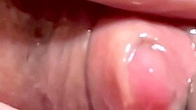 Amateur's shaved pussy up close 51 days post first time