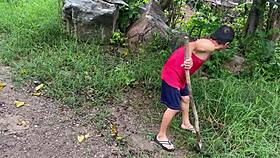 i'm busty mature fucking old gardener hard homemade garden creampie moaning