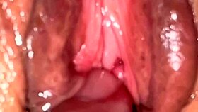 Amateur's shaved pussy up close 51 days post first time