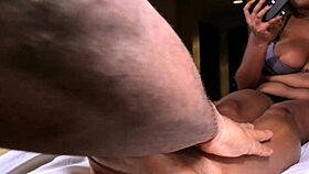 wanna watch my pretty feet stroke that huge black cock footjob style