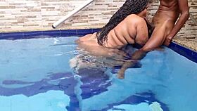 magrinho's big cock barebacks bbw's huge ass poolside