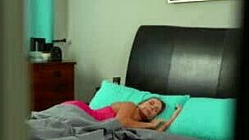 kymber leigh busty blonde milf bent over deepthroats choking on cock in lingerie