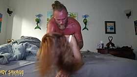 Petite Gymnast Latina Gets Face Covered in Cum After Rough Doggystyle Fuck