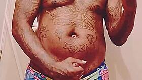Black stud with fat cock unloads jizz before sugar mama hookup