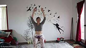 hardcore yoga milf stretches pussy for intense fetish pounding