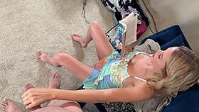 Big tits beauty edges oiled handjob to ruined orgasm climax